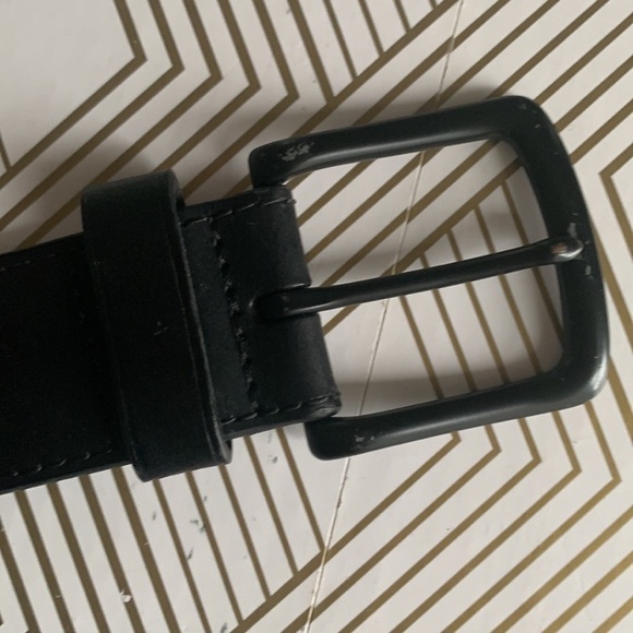 Old Navy Black Leather Belt Size S  #301 - Picture 3 of 7